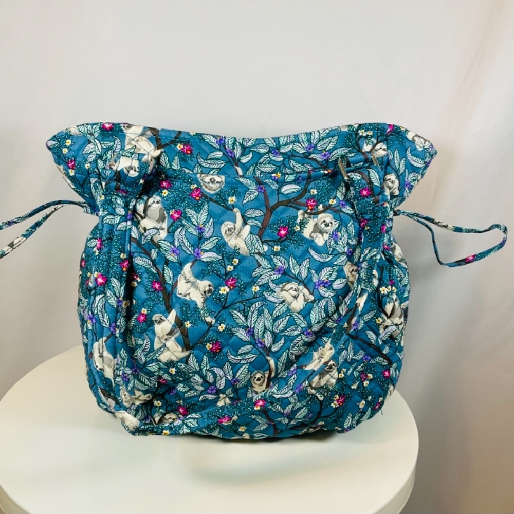 Vera Bradley Glenna Satchel Purse Bag Sloth Hanging Around Spring Break - Picture 3 of 7